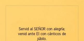 Postal – Servid al SEÑOR con…